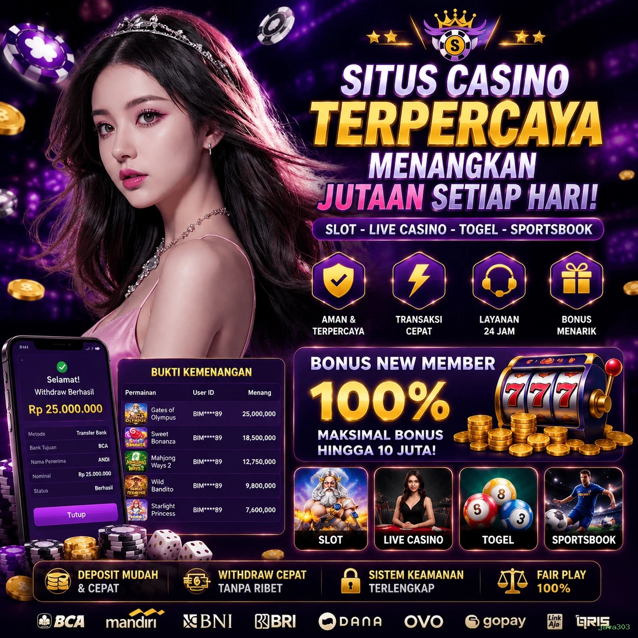 Ikon aplikasi java303 resmi